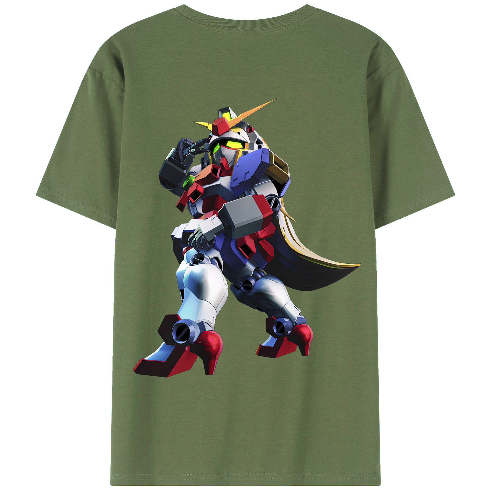 （画像用） 機動戦士ガンダム Mobile Suit Gundam 綿100％ メンズ半袖Tシャツ（バックプリント） 通気性